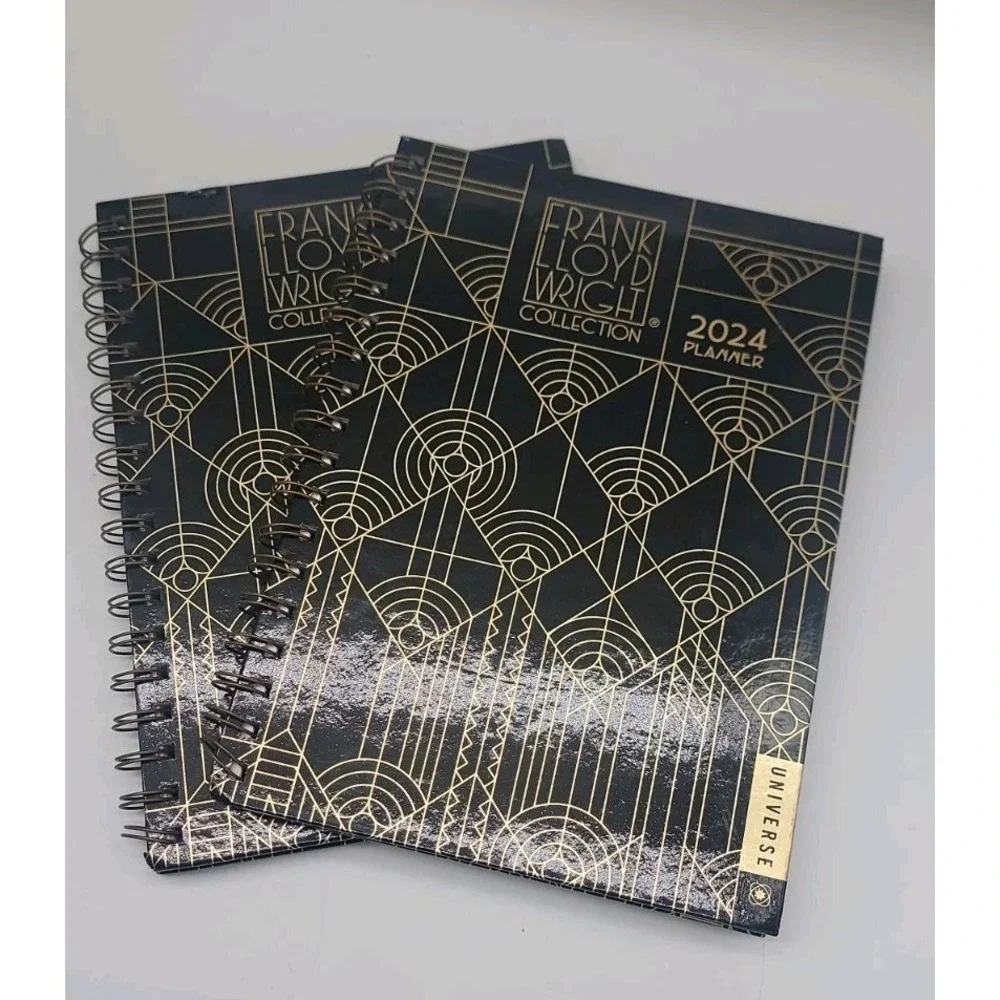 Lot of 2 Brand New Frank Lloyd Wright 12-Month 2024 SpiralBound Planner Calendar